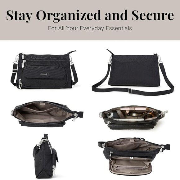 baggallini Black Velvet Original Everyday Bag/NWT - Picture 11 of 15